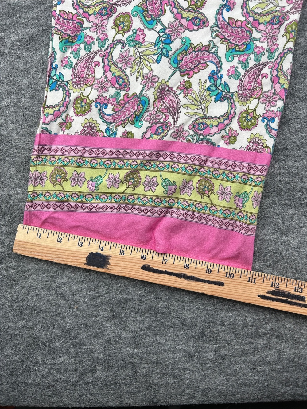 Fattore C Paisley Print Wide Leg Palazzo Pants Pink Boho Elastic Waist Size S - Picture 10 of 11